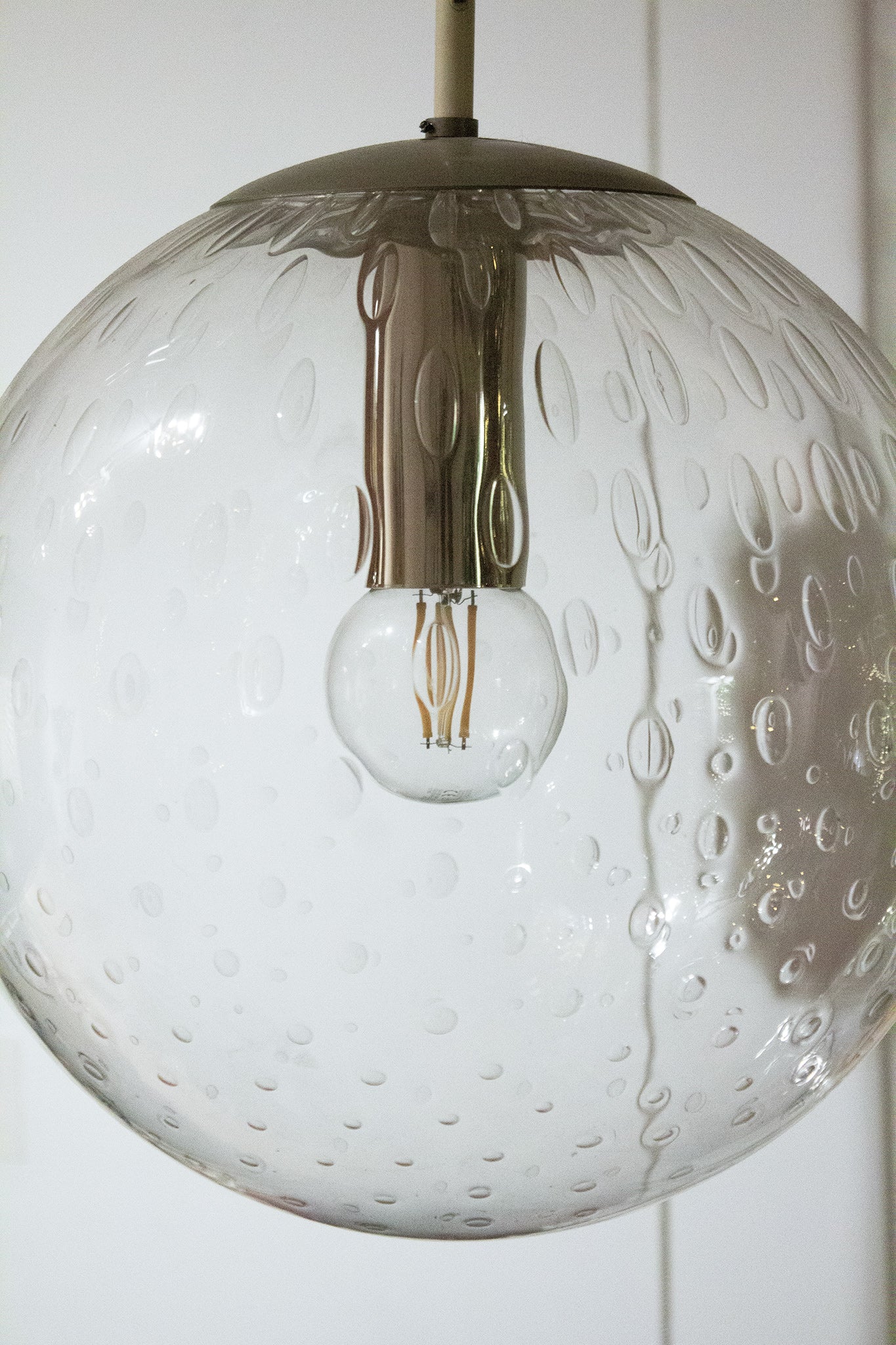 Jaren 60 vintage Raak Amsterdam glazen bol hanglamp