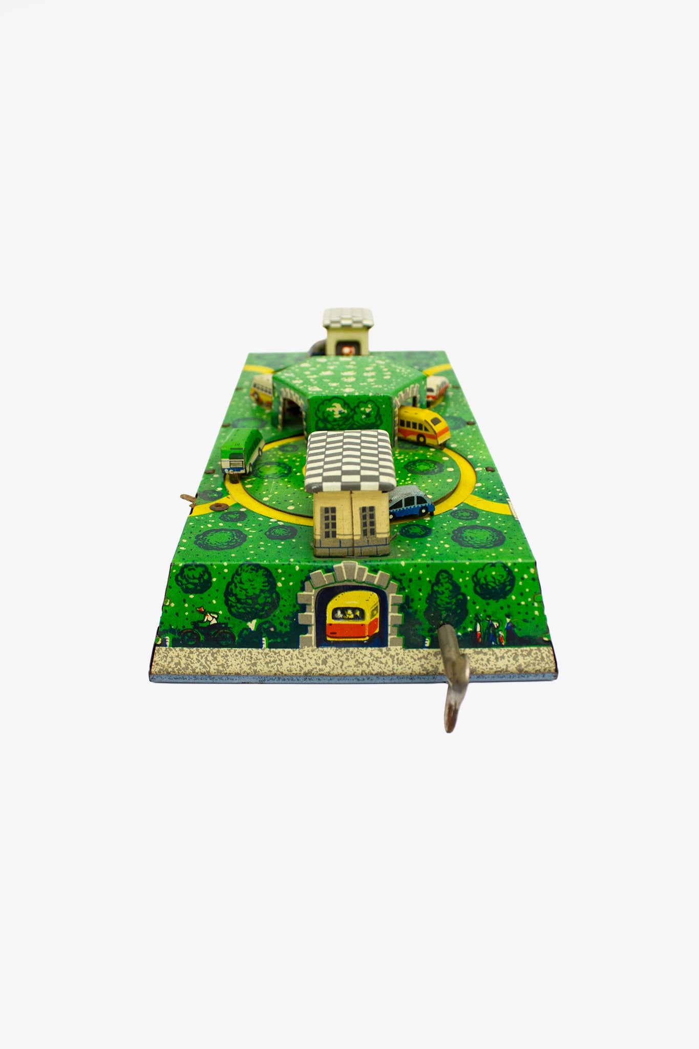 Jaren 60 USSR mechanisch opwindbaar speelgoed ‘Abtotpacca’ autosnelweg 