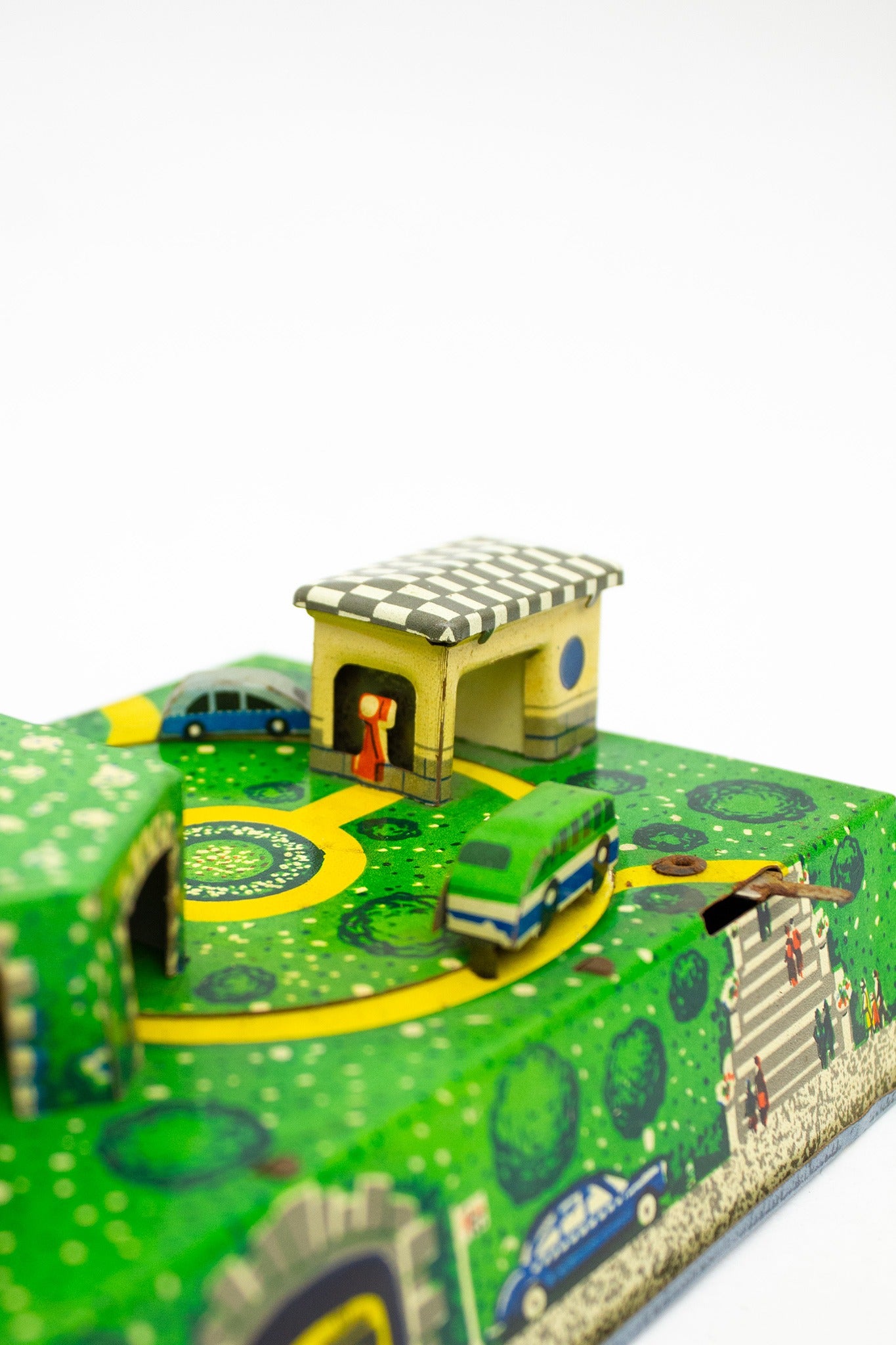 Jaren 60 USSR mechanisch opwindbaar speelgoed ‘Abtotpacca’ autosnelweg 