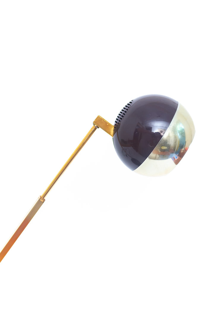 Jaren 60 bruine bureaulamp telescoop Koch Creations Eichhoff