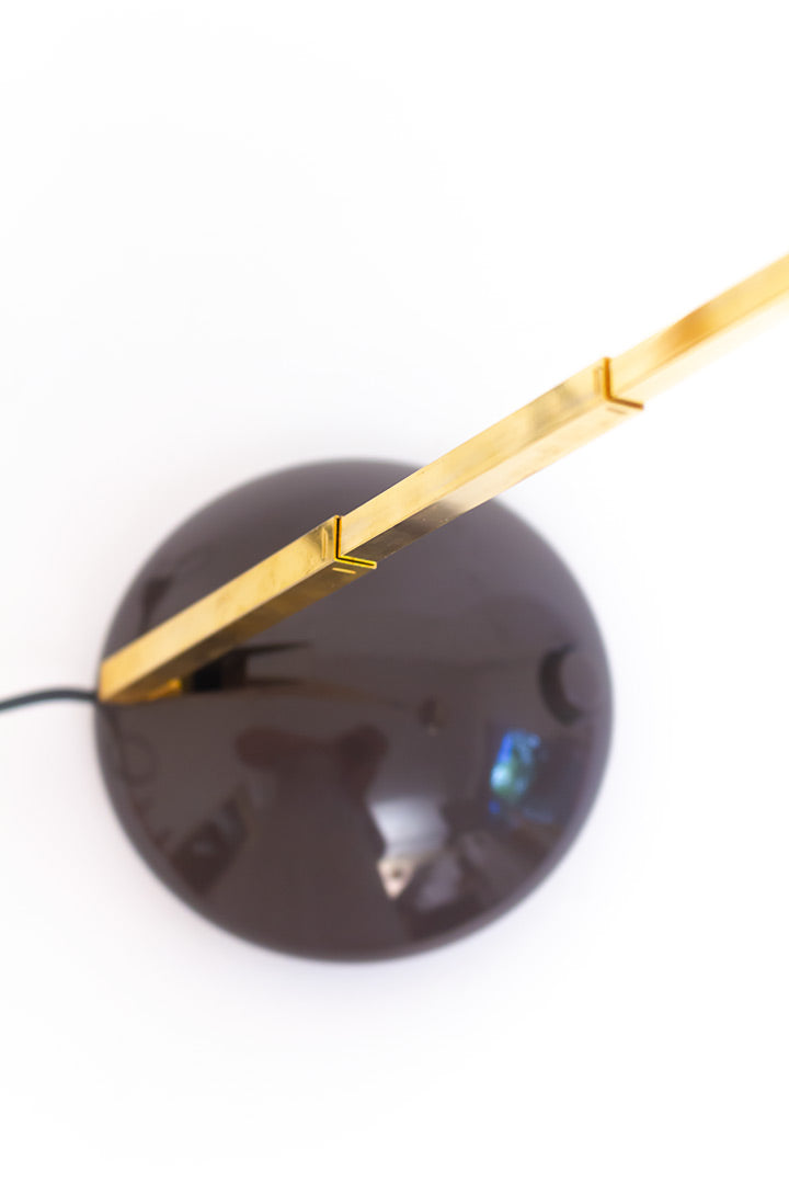 Jaren 60 bruine bureaulamp telescoop Koch Creations Eichhoff