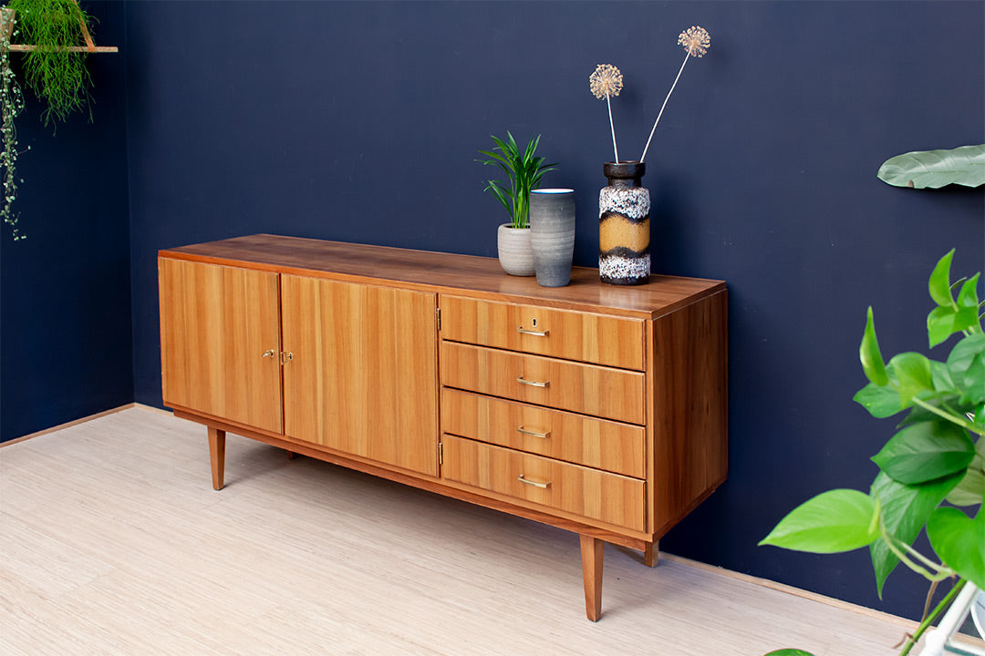 Jaren 60 dressoir met teak fineer Paschen Duitsland