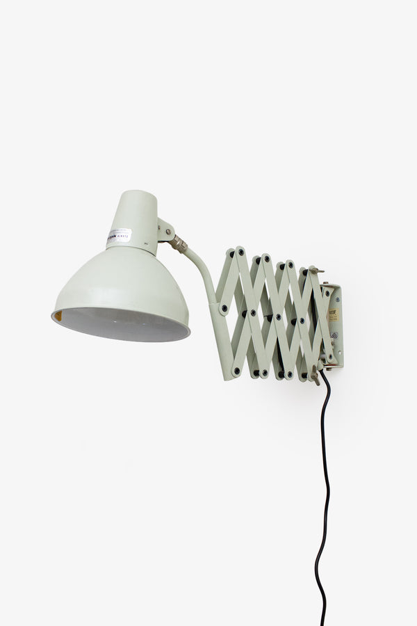 60’s grijze industriële schaarlamp SIS Duitsland