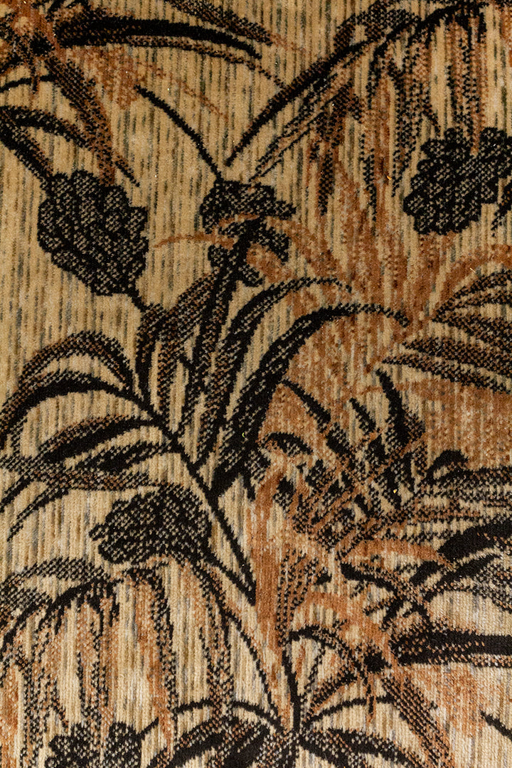 Jaren 70 fauteuil met botanische print