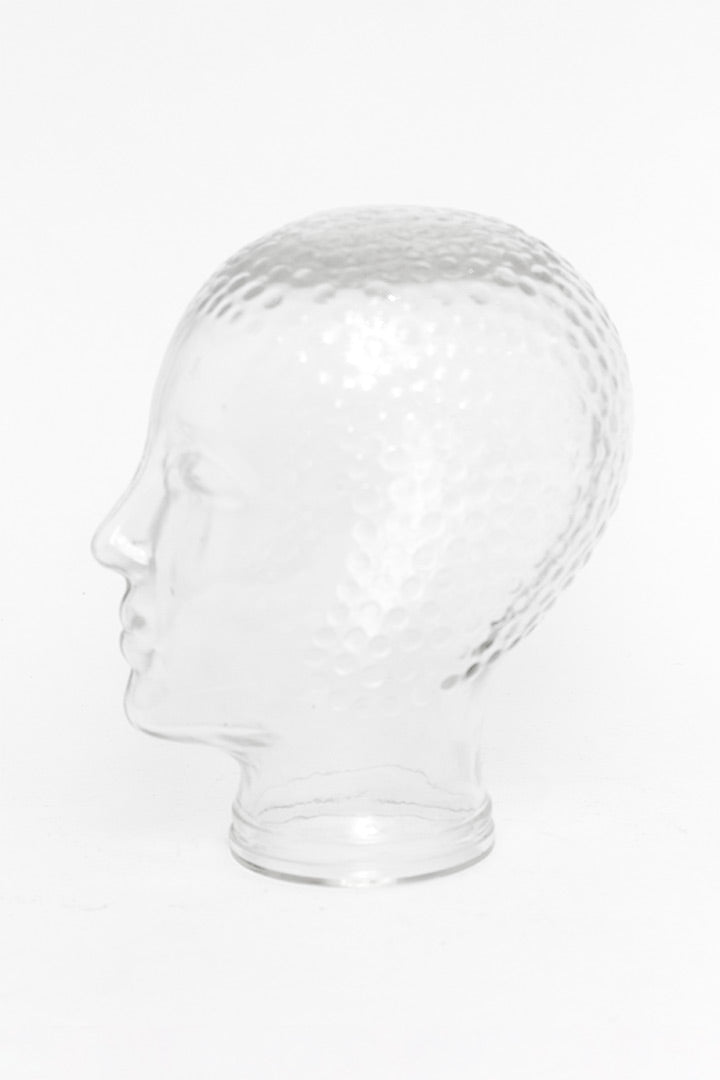 Jaren 70 hoofd van glas vintage