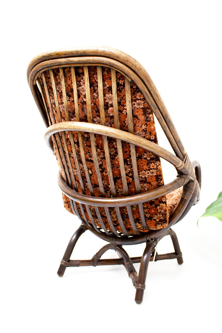 Jaren 70 rotan fauteuil