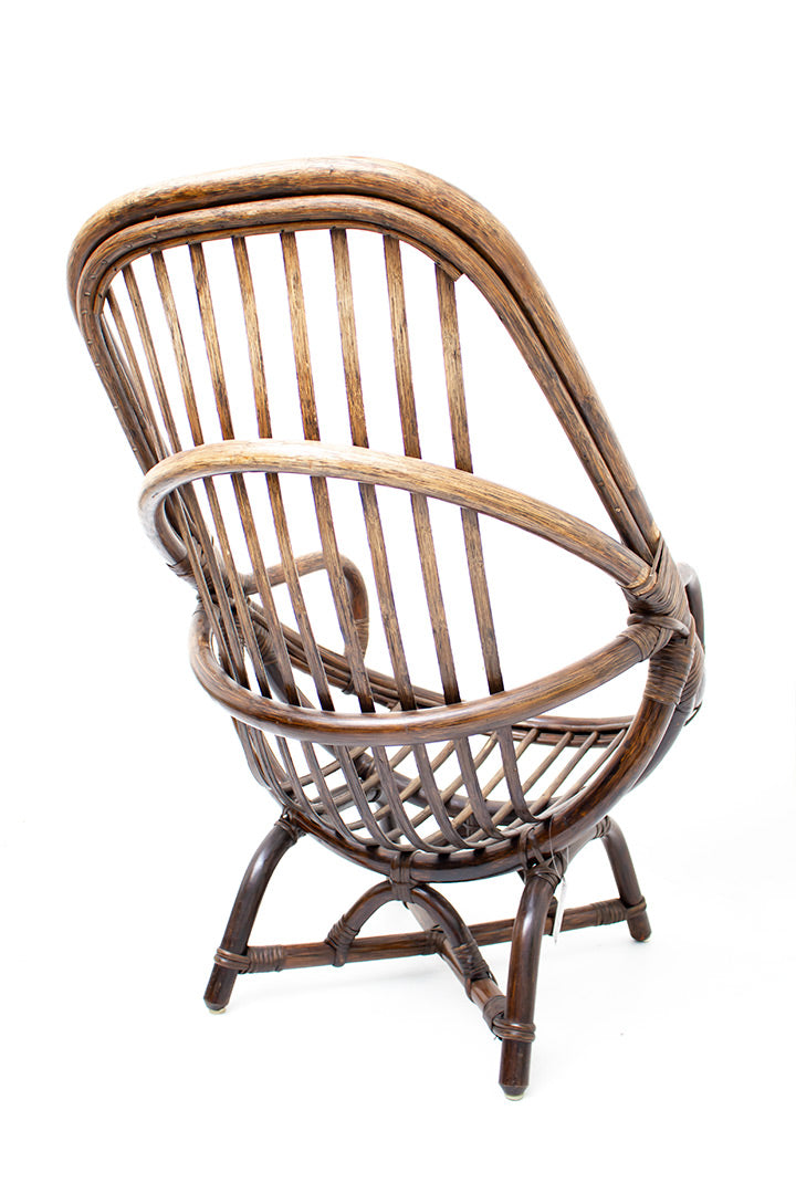 Jaren 70 rotan fauteuil