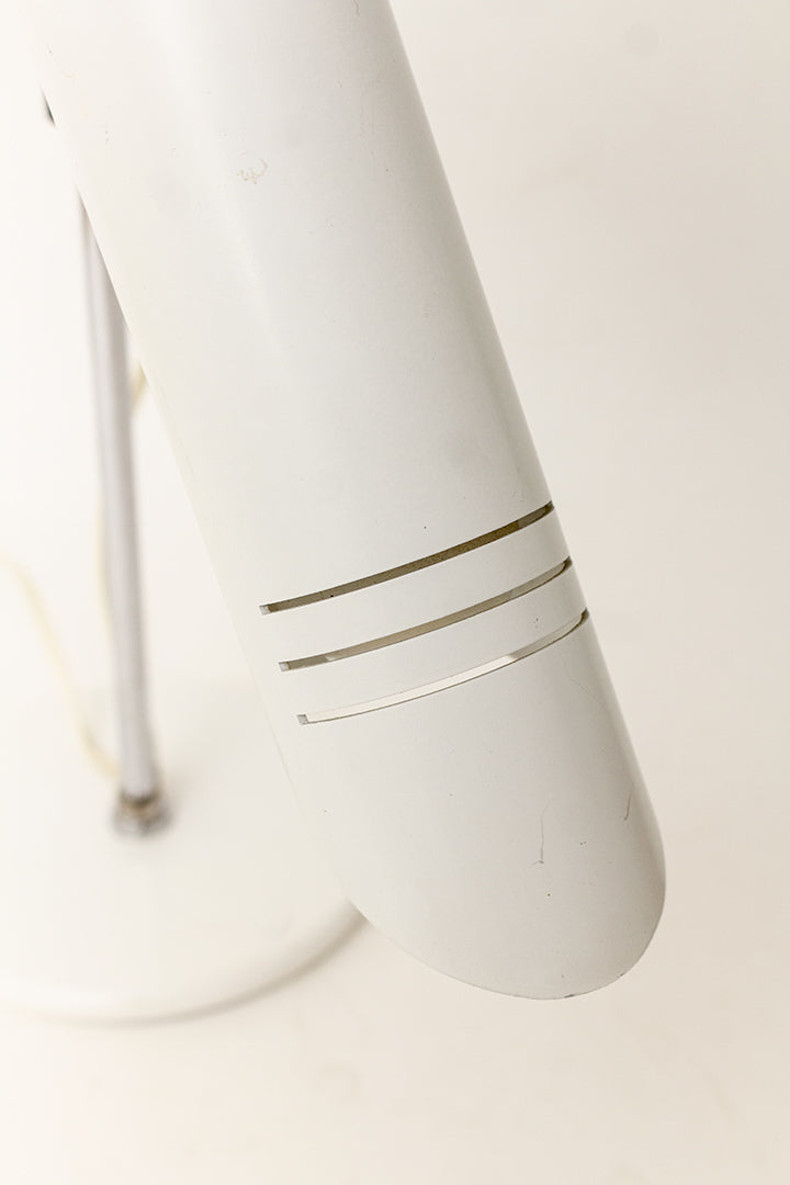 Jaren 80 bureaulamp met wit metalen frame