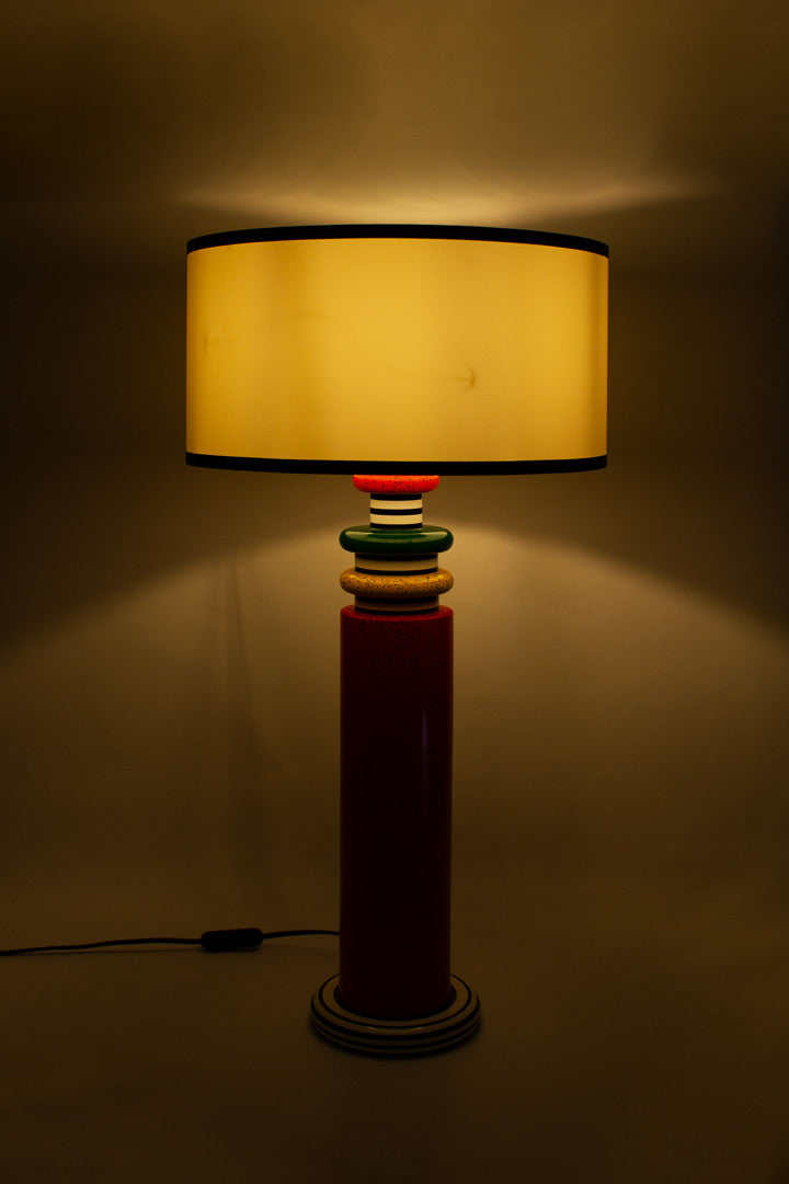 Jaren 80 postmoderne Memphis-stijl tafellamp Oliver Villatte France