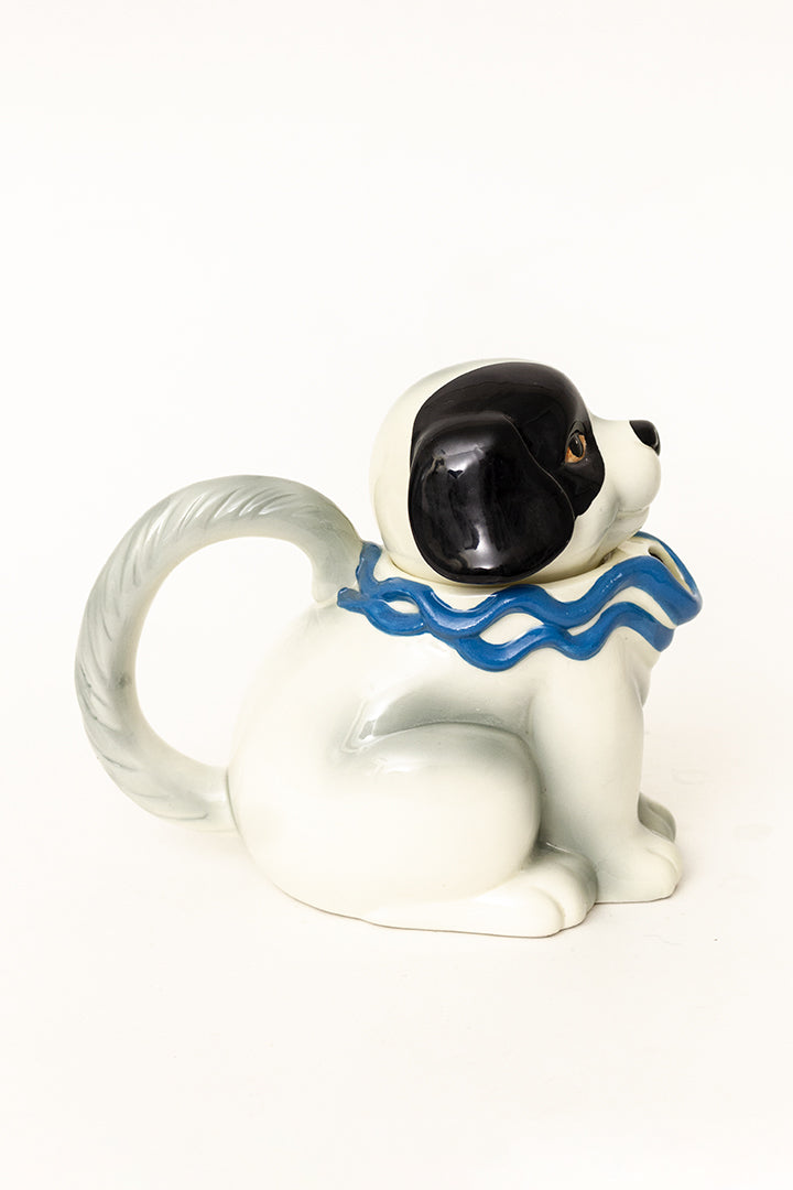 Jaren 80 theepot in de vorm van een hond Bob Hersey Engeland