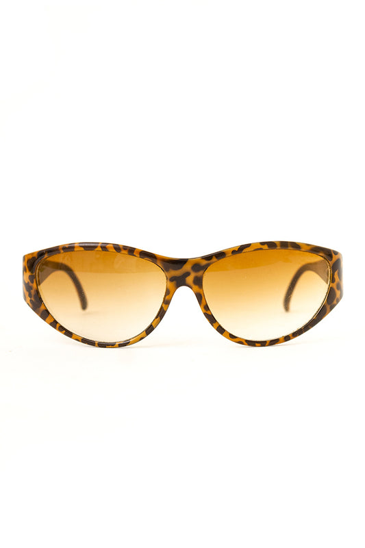Jaren 80 zonnebril Loris Azzaro Paris met luipaard-print