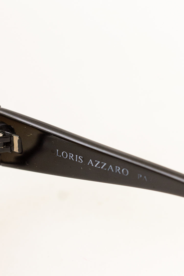 Jaren 80 zonnebril Loris Azzaro Paris met luipaard-print