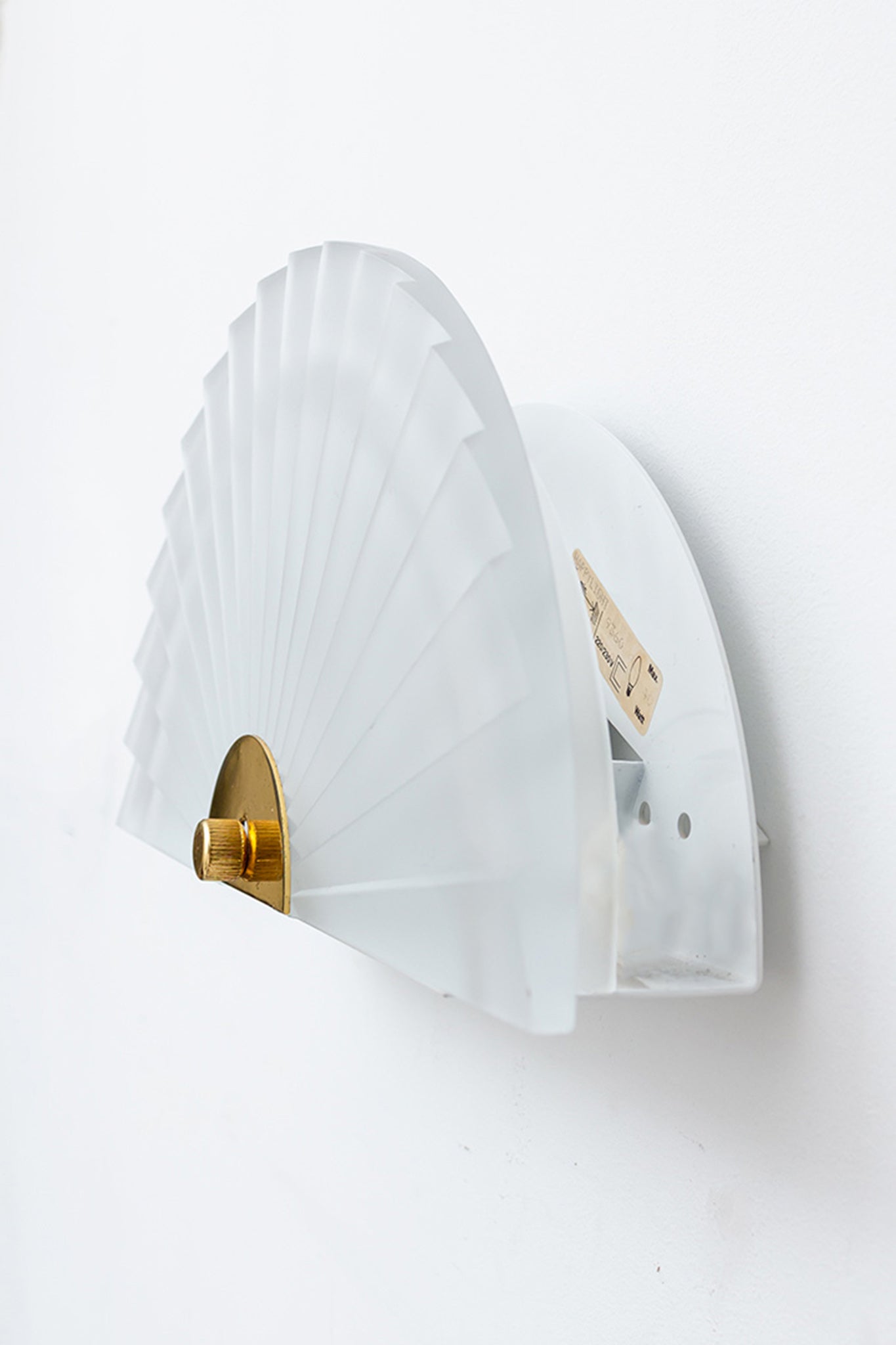 Jaren 90 wandlamp waaier glas Happylight