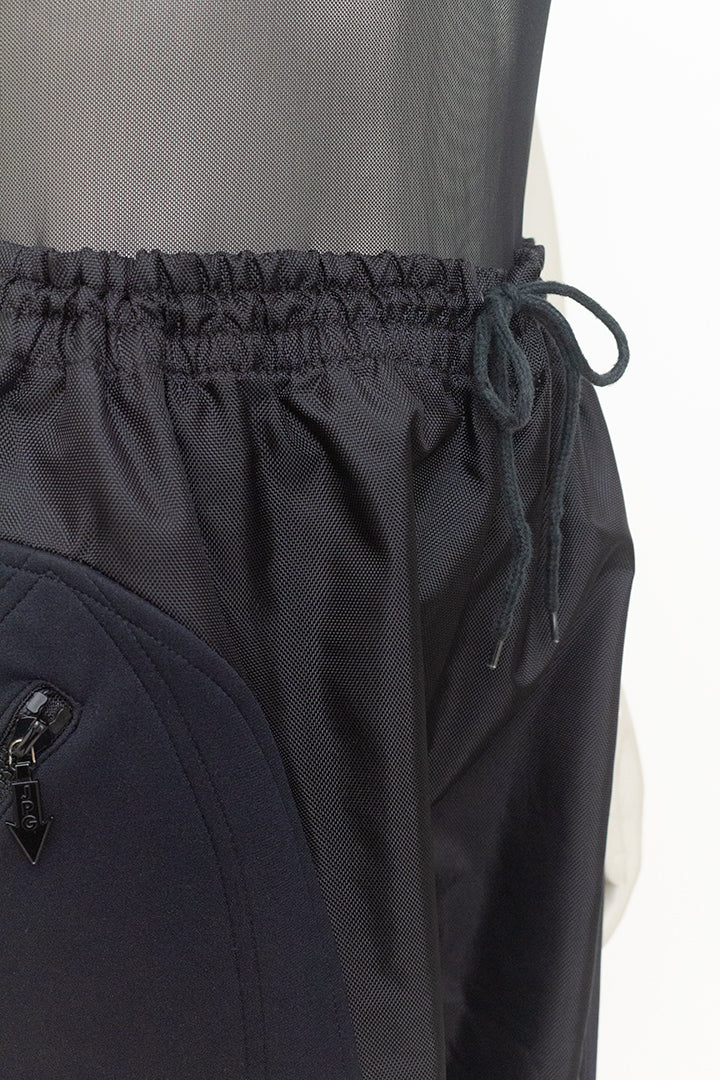 Jaren 90 zwarte korte broek cargo scuba Jean Paul Gaultier