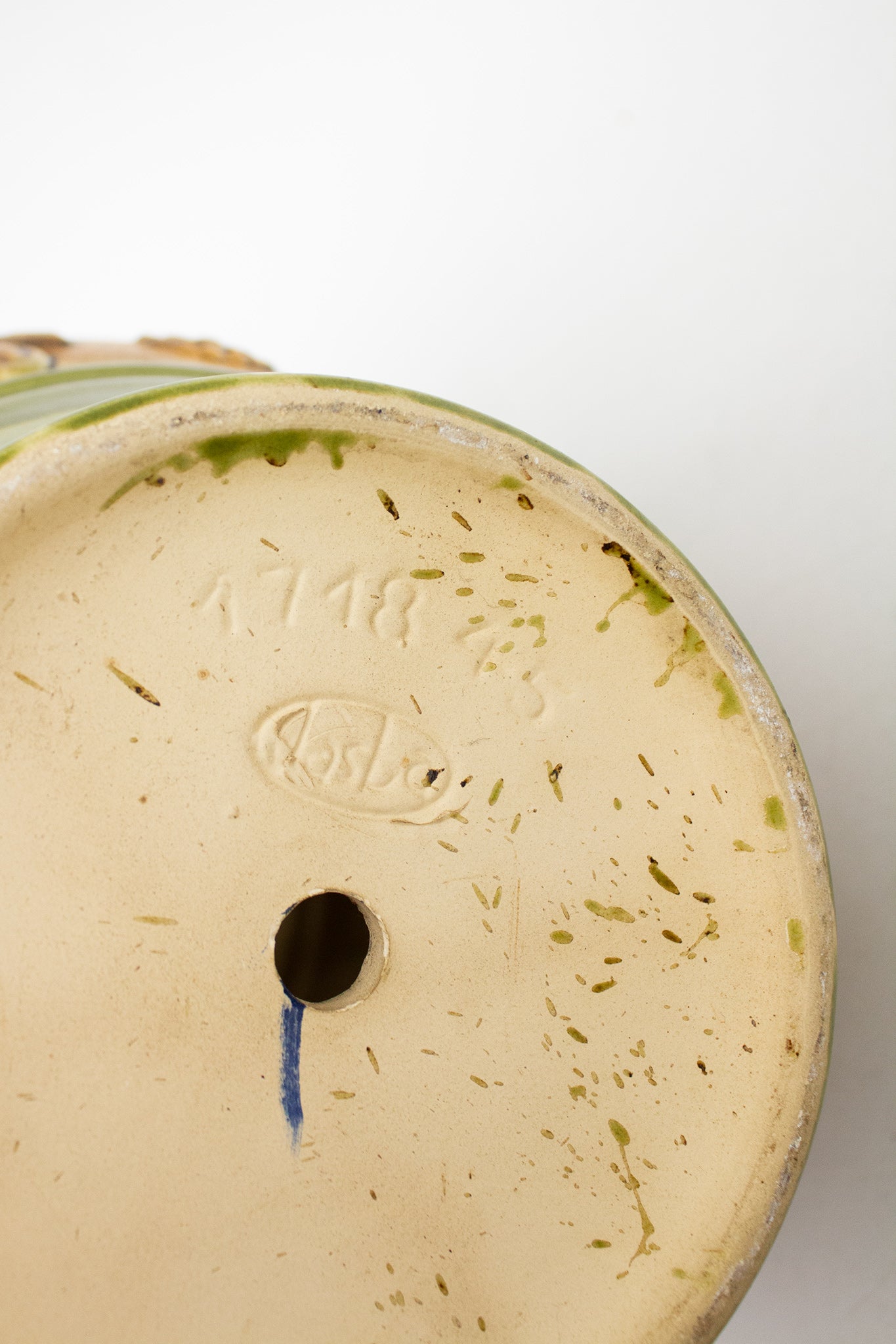 Vintage West-Germany Jasba vloervaas bruin/groen 1718/45