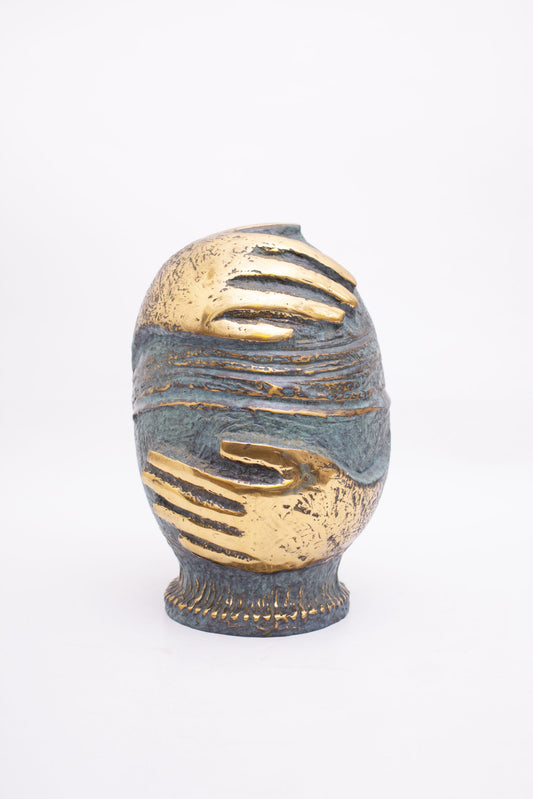 Jaspatina Speciale Urn brons 'Cosmic Hands'