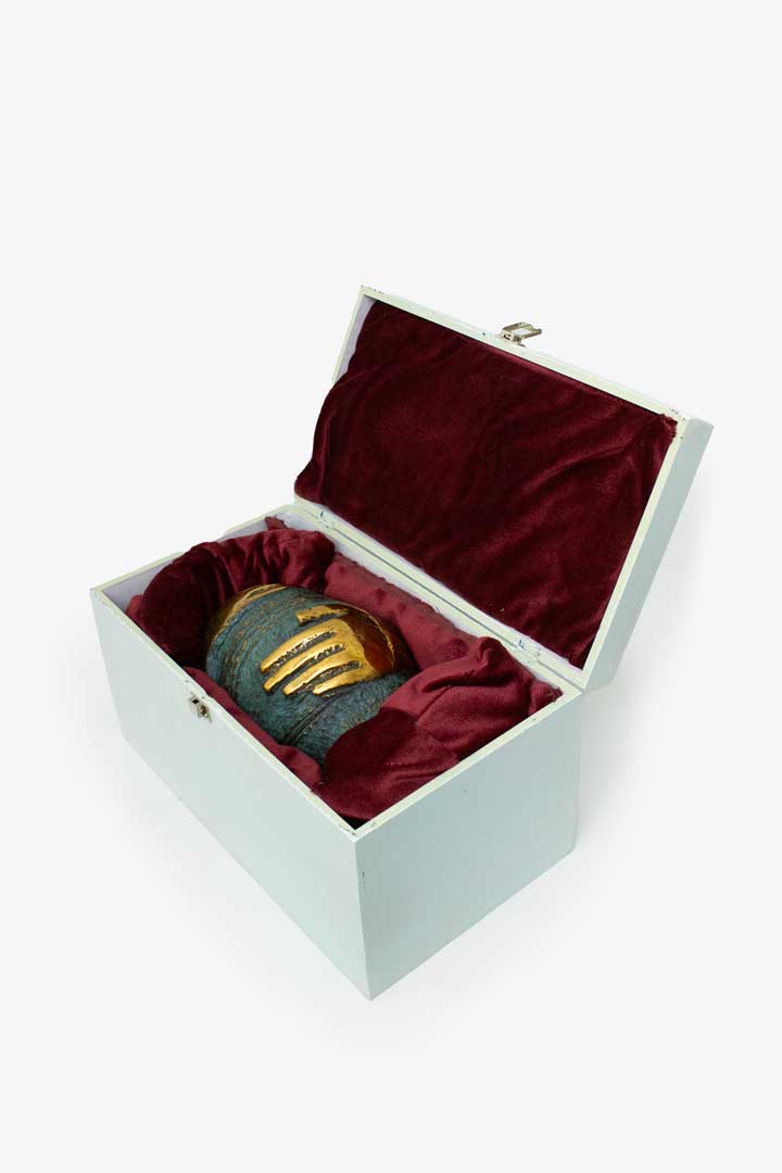 Jaspatina Speciale Urn brons 'Cosmic Hands'