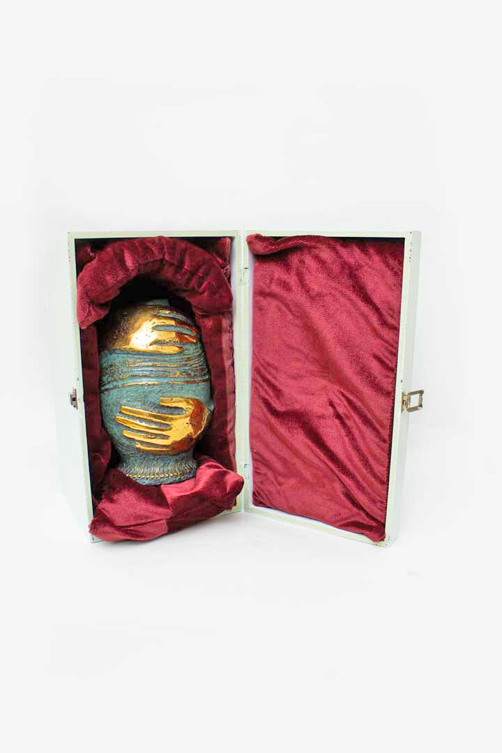 Jaspatina Speciale Urn brons 'Cosmic Hands'