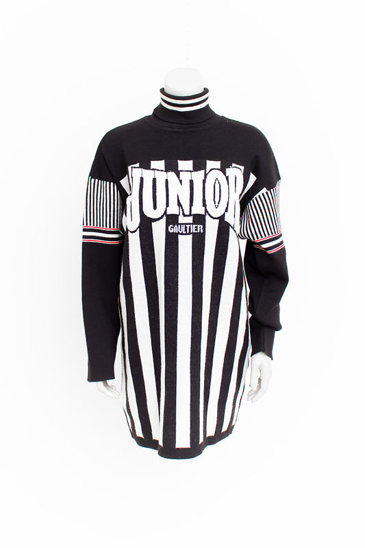 Jean Paul Gaultier Junior gebreide jaren 90 logo trui