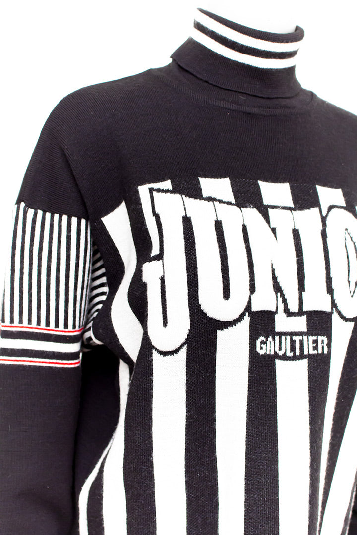 Jean Paul Gaultier Junior gebreide jaren 90 logo trui