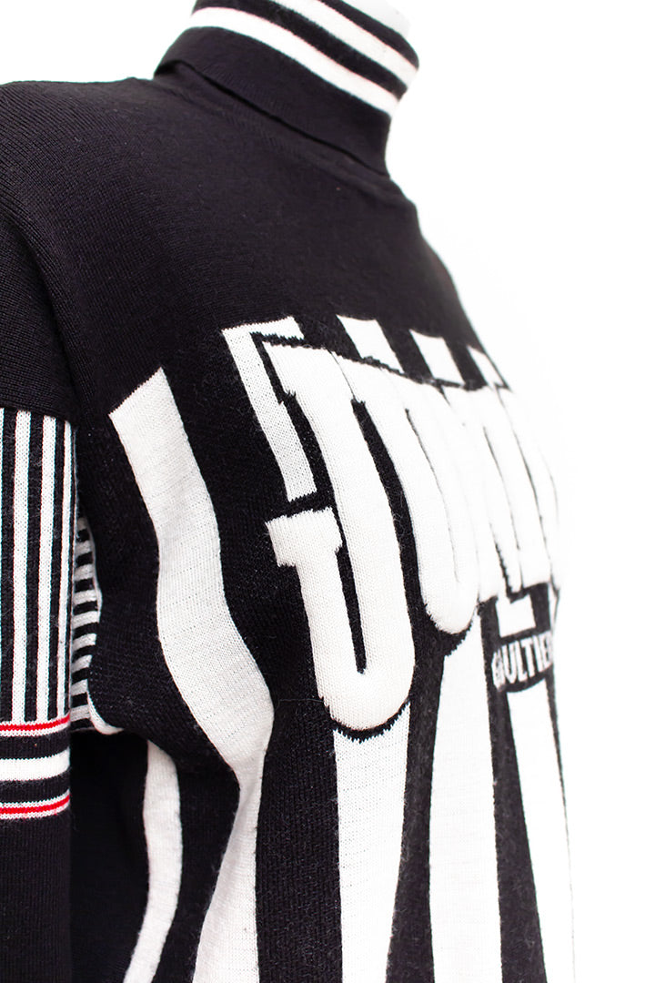 Jean Paul Gaultier Junior gebreide jaren 90 logo trui
