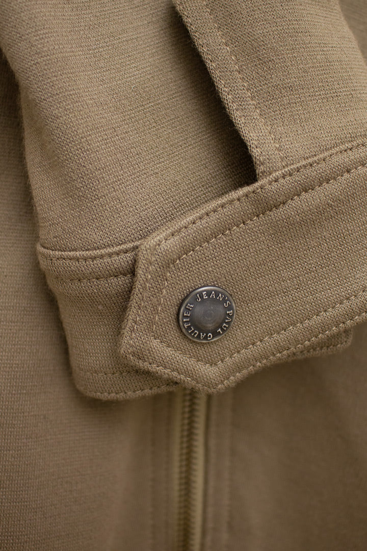 90s Jean Paul Gaultier taupe deels wollen vest