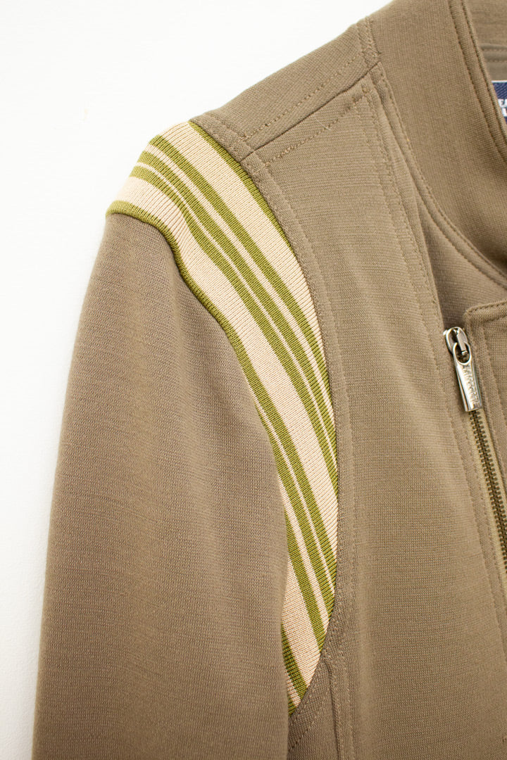 90s Jean Paul Gaultier taupe deels wollen vest