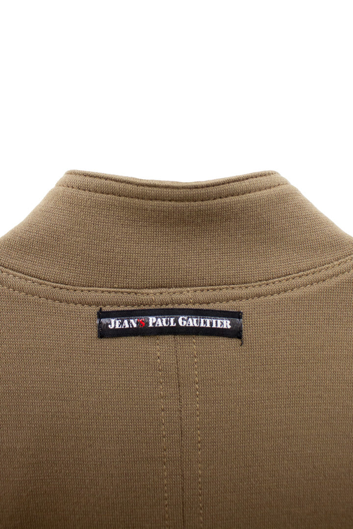 90s Jean Paul Gaultier taupe deels wollen vest