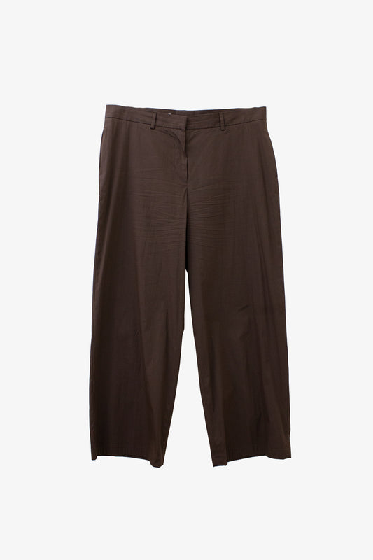Jil Sander bruine pantalon in Japandi style 