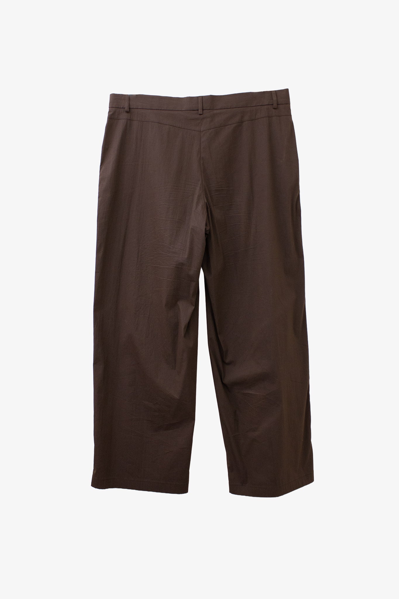 Jil Sander bruine pantalon in Japandi style 