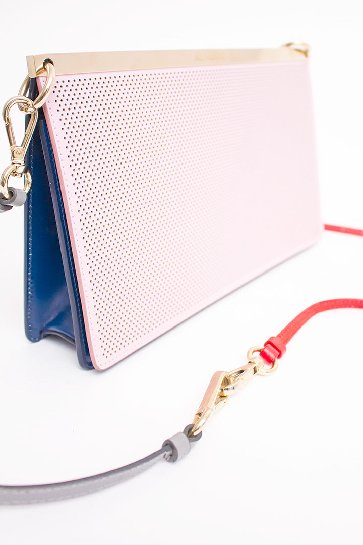 Jil Sander leren clutch met verstelbaar riempje