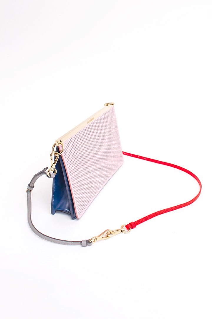 Jil Sander leren clutch met verstelbaar riempje