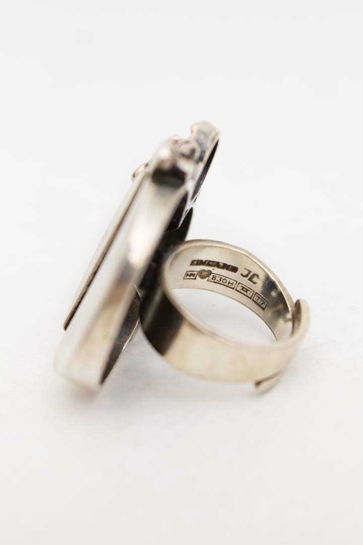 Jorma Laine Finland 70s modernistische ring 925 zilver
