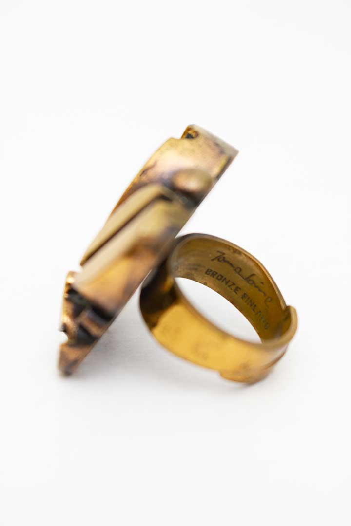 Jorma Laine Finland 70s modernistische ring koper