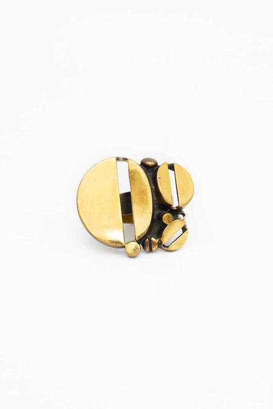 Jorma Laine Finland 70s modernistische ring koper