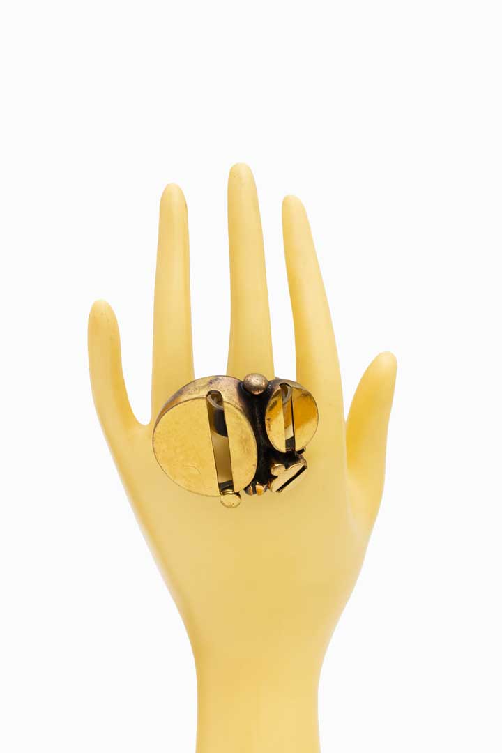 Jorma Laine Finland 70s modernistische ring koper