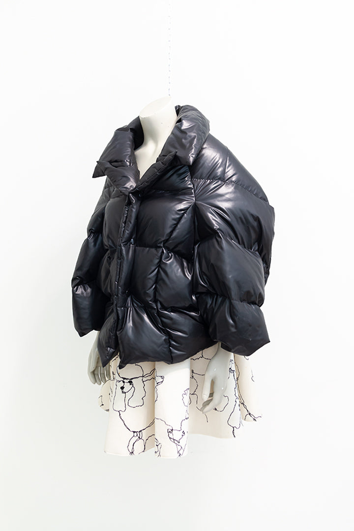 Junya Watanabe x Comme des Garçons zwarte puffer jas