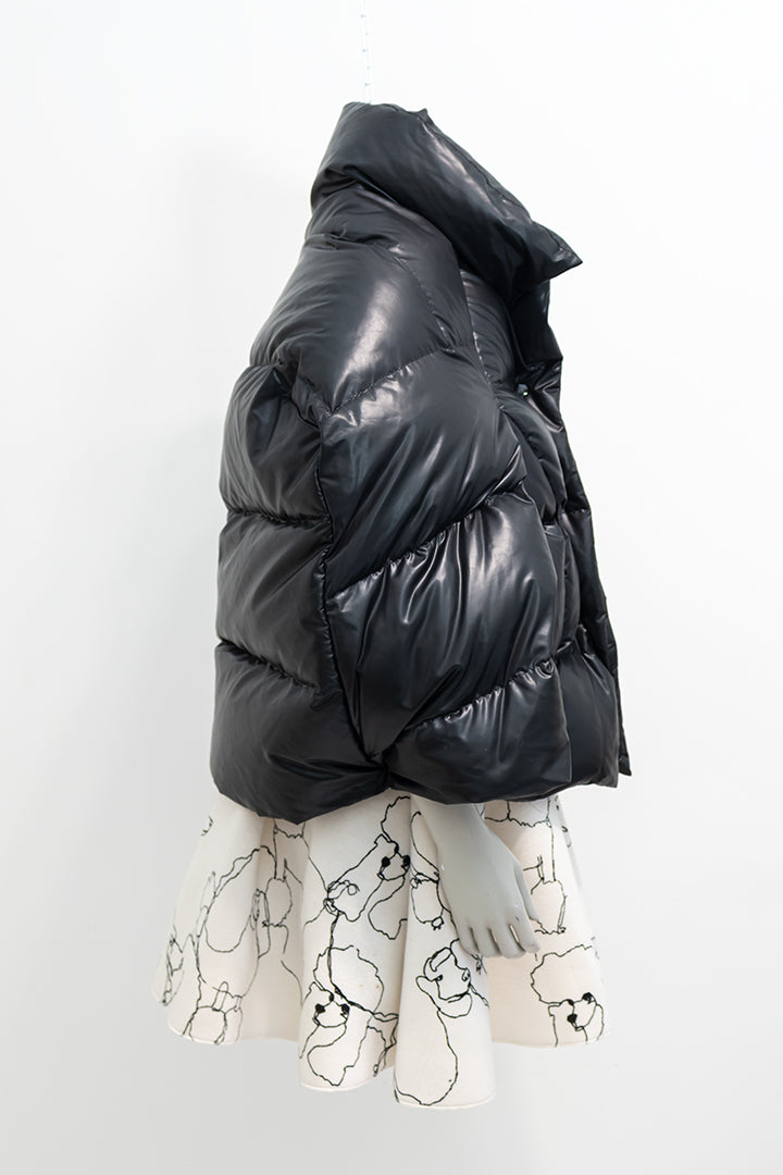 Junya Watanabe x Comme des Garçons zwarte puffer jas