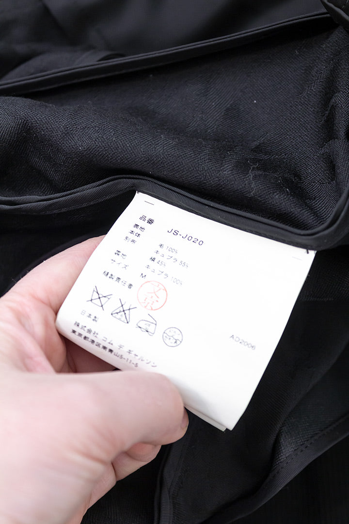 Junya Watanabe zwarte shaped blazer Comme des Garçons 2006