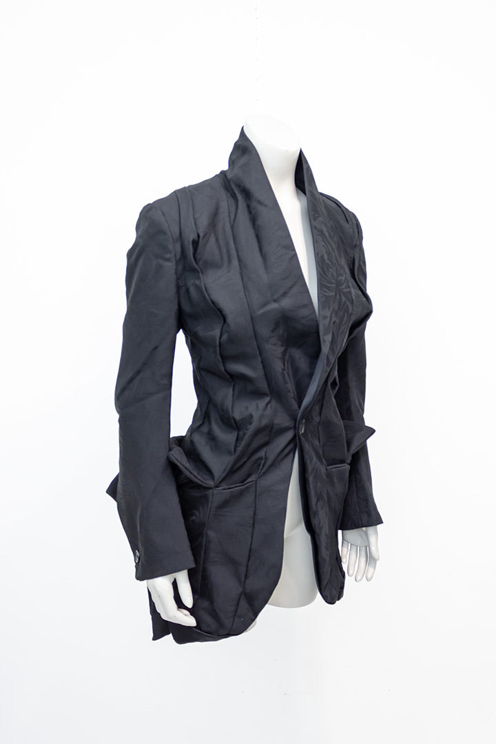 Junya Watanabe zwarte shaped blazer Comme des Garçons 2006