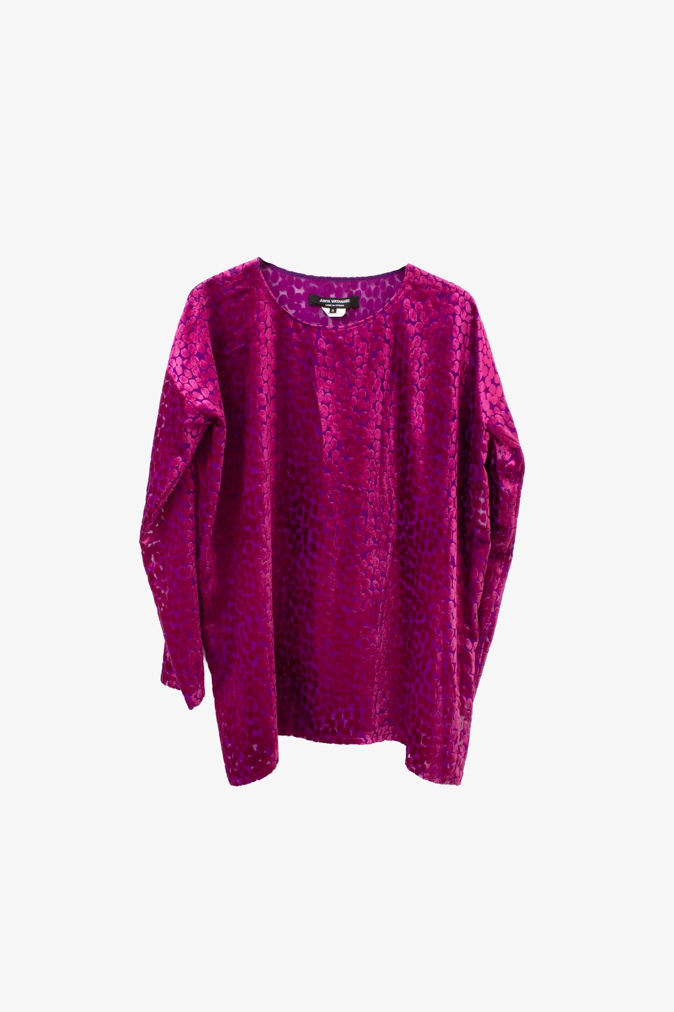 Junya Watanabe x Comme des Garçons AD2012 sheer flock print longsleeve