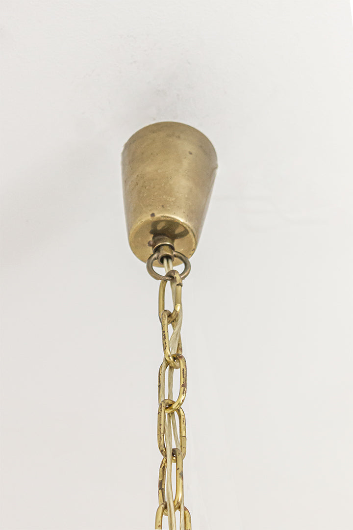 Kalmar Franken hanglamp met glazen ijsplaten jaren 60