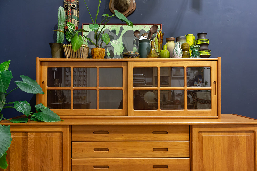Mobel Kraft teak houten dressoir en wandkast