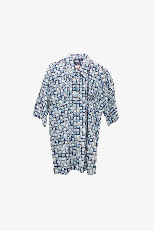 Katoenen deadstock Y2K Hot Buttered hawaii blouse