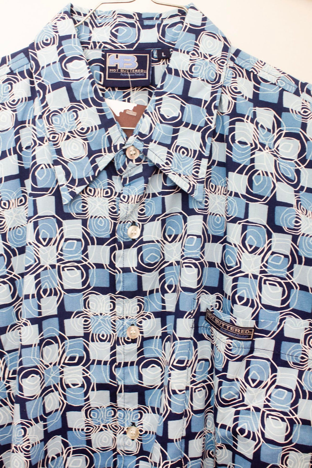 Katoenen deadstock Y2K Hot Buttered hawaii blouse