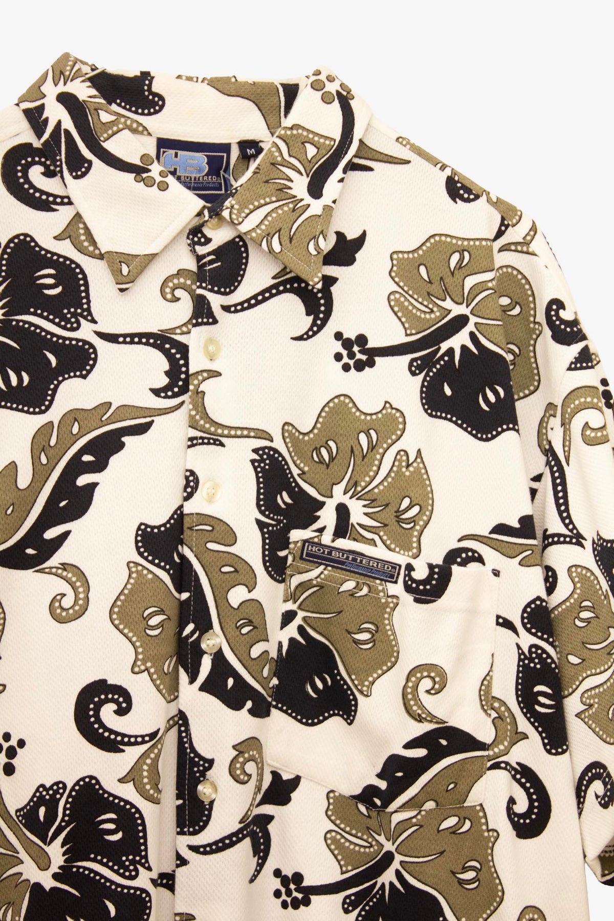 Katoenen deadstock Y2K Hot Buttered hawaii blouse