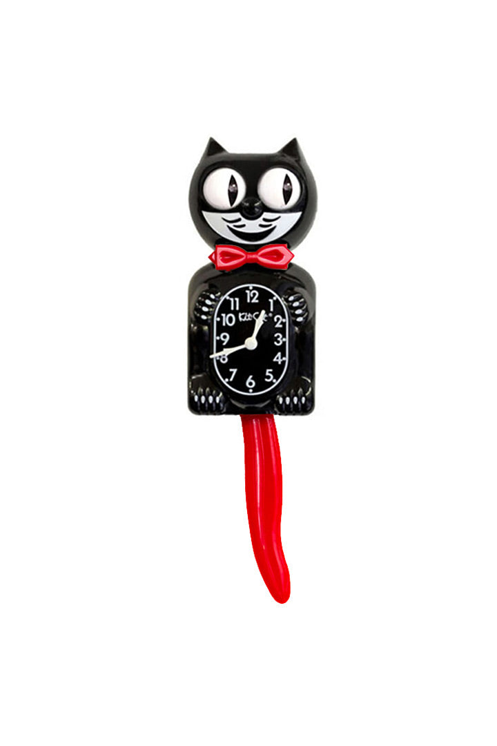 Kit-Cat Crimson Royale zwarte kattenklok met rode staart en strik