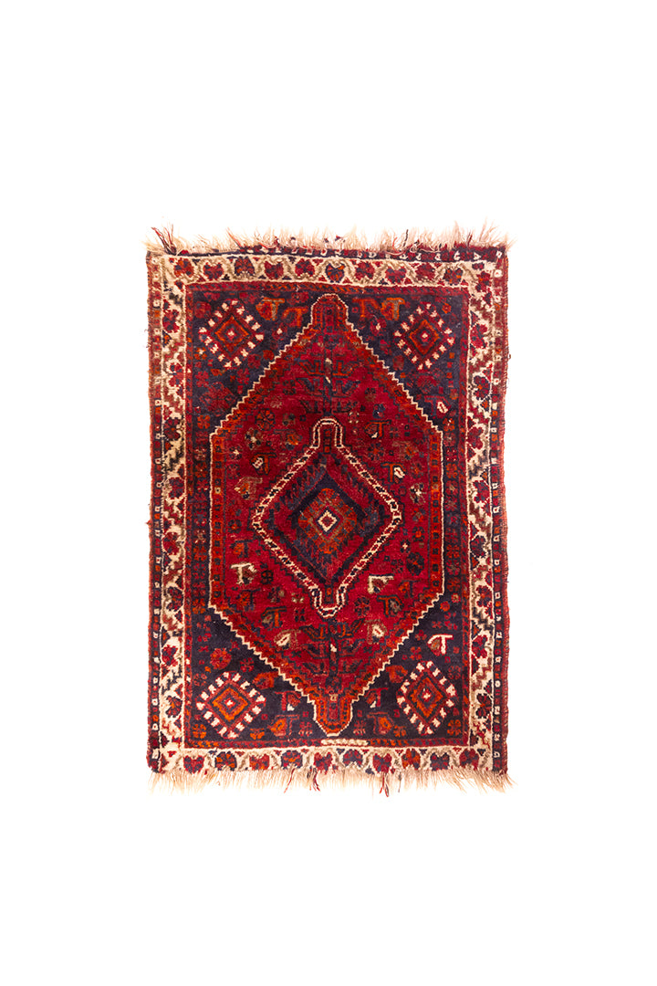 Klein vloerkleed vintage met Perzisch patroon 132x85 cm