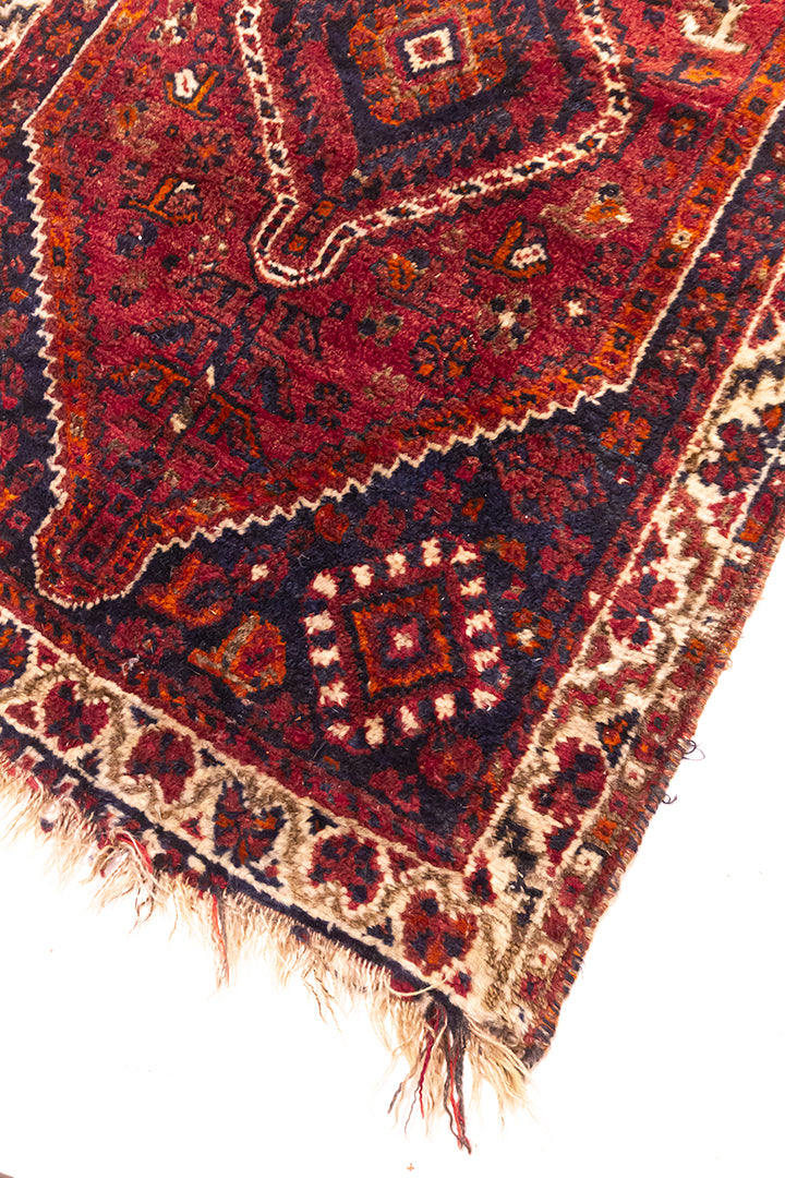 Klein vloerkleed vintage met Perzisch patroon 132x85 cm