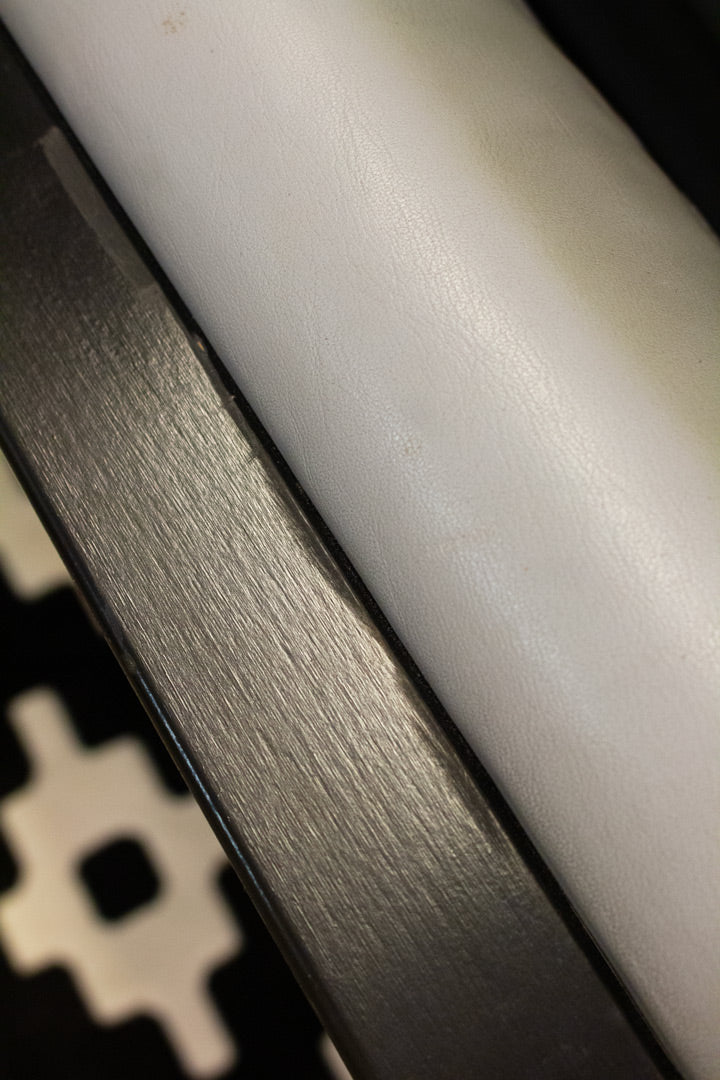 Retro Ikea twee-zits grijs leren bank Shoji